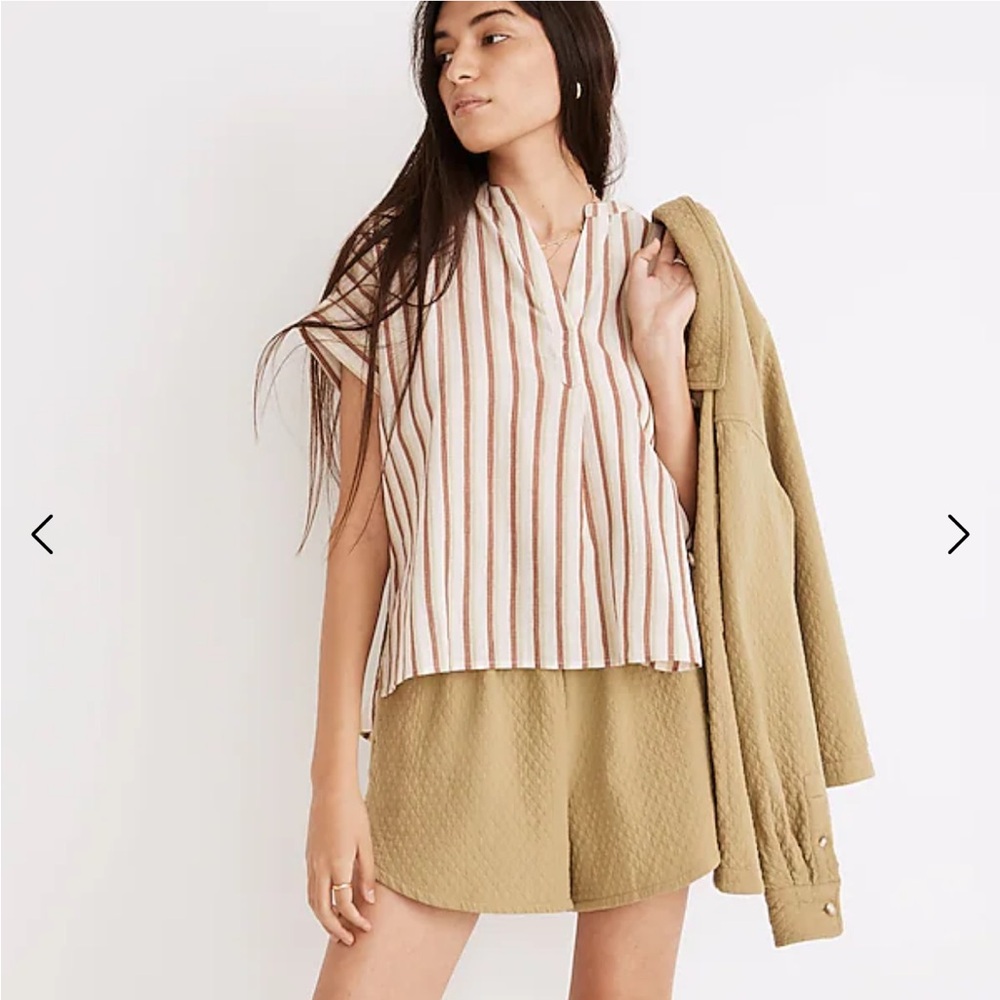 Crinkle Cotton Lakeline Popover Shirt